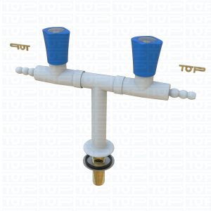 شیر هوای رومیزی دوطرفه آزمایشگاهی کد 2008